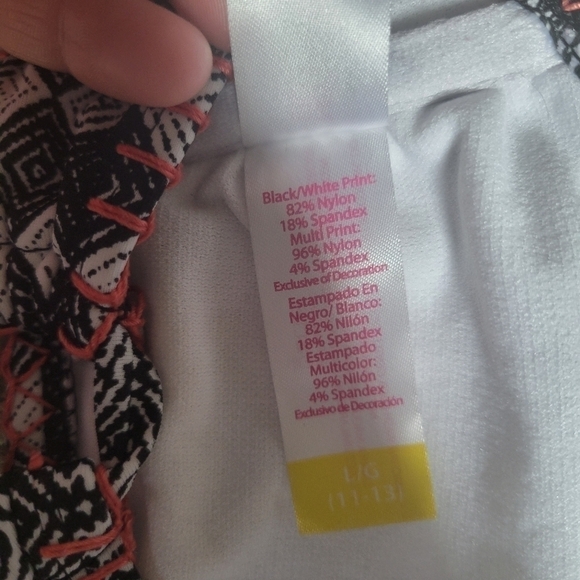 NWOT No Boundaries Women's Tribal Aztec Print Halter Swim Top Size Large (11-13) - Picture 11 of 14